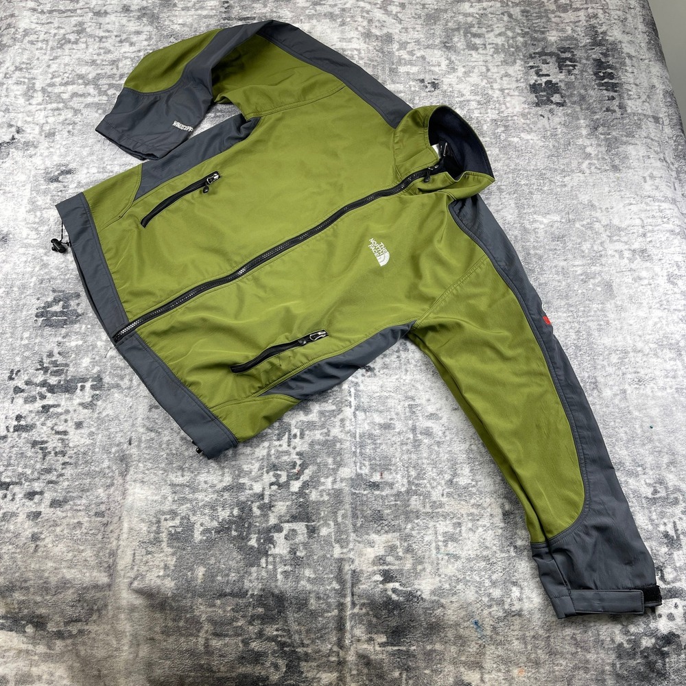 The North Face Men XL Green Grey Windbreaker‎ Jacket Ripstop Gorpcore Utility